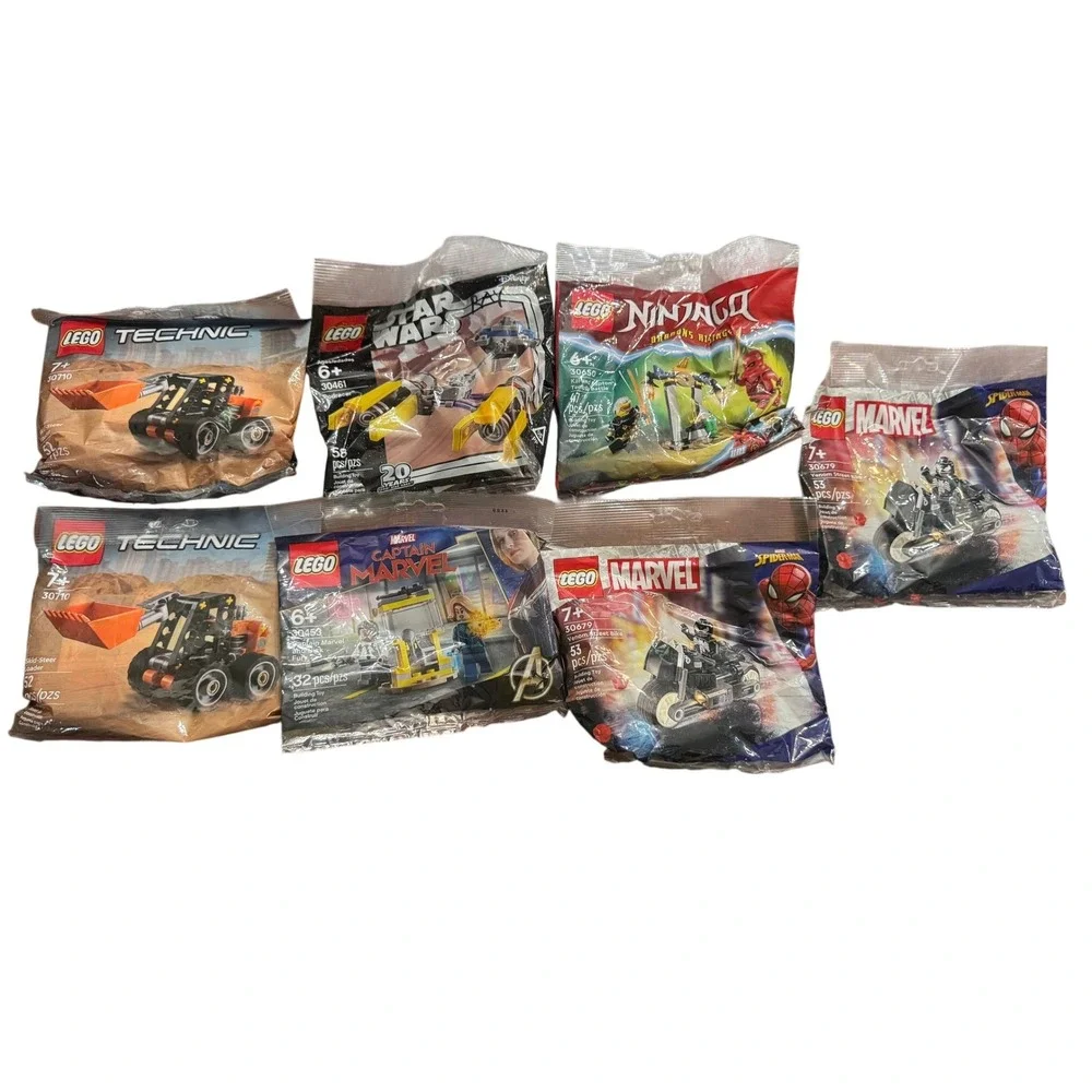 Lego Polybag Lot 7 Marvel Star Wars Ninjago Technic 30710 30461 30453 30650 3067